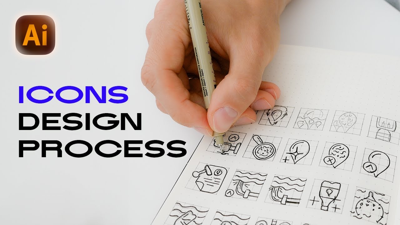 How to Design Icons in Illustrator from Start to Finish | Icon Design Process