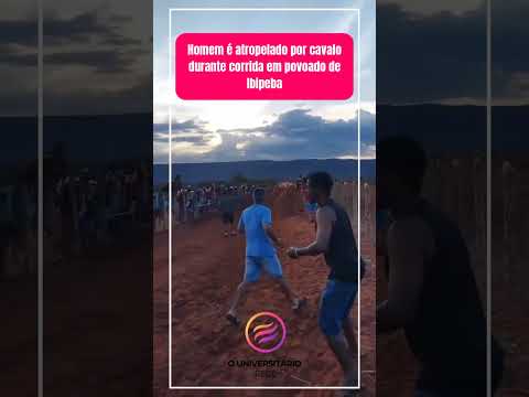 Homem é atropelado por cavalo durante corrida em povoado de Ibipeba #noticias #viral
