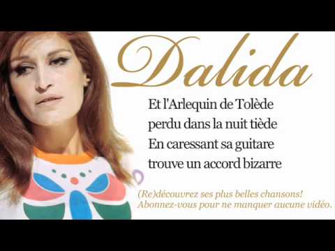 Dalida - L'Arlequin de Tolède -  Paroles (Lyrics)