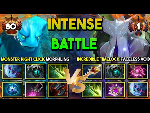INTENSE HARD CARRY BATTLE BETWEEN MONSTER RIGHT CLICK MORPHLING VS INCREDIBLE TIMELOCK FACELESS VOID