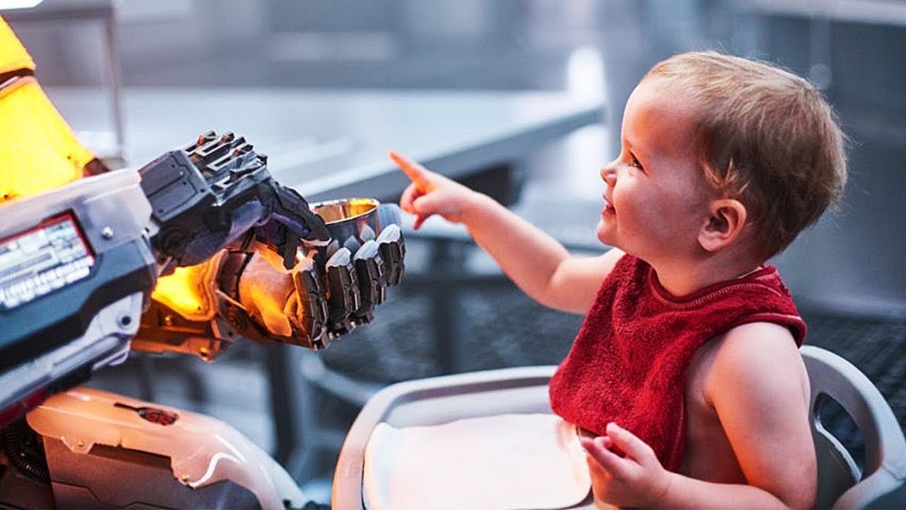 500 anos após a extinção humana um robô consegue dar a luz a um bebê!