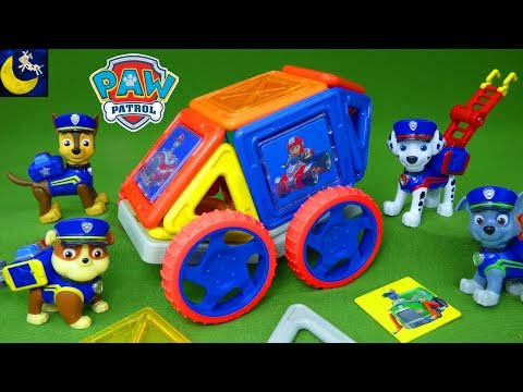 COOL NEW Paw Patrol Magnetic Magformers - Build VEHICLES With The Rescue Pups!