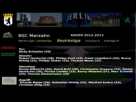 BSC Marzahn Kader 2012-2013 Bezirksliga 3 .Abteilung