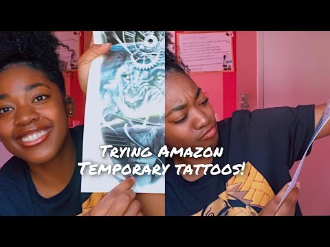 Trying Amazon Temporary Tattoos | Reaction and Review | Is it worth it?