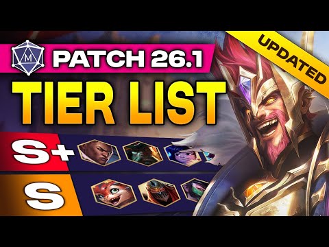 UPDATED Season 2026 TIER LIST for League of Legends Patch 26.01!