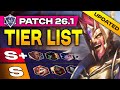 UPDATED Season 2026 TIER LIST For League Of Legends Patch 26 01