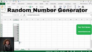 Excel Random Number Generator