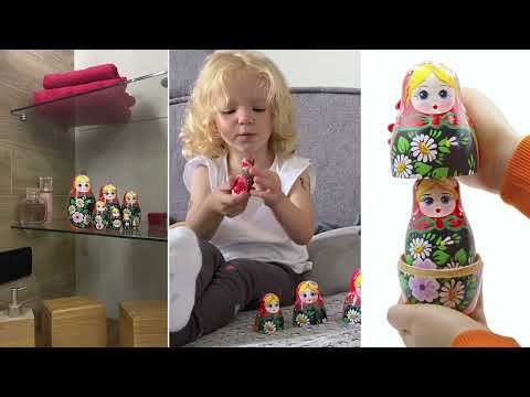 Миниатюра изображения товара Матрешка сувенирная Брестская Фабрика Сувениров С нотками из лилий и ромашки 7005