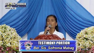 Download Lagu JMCIM | Testimony Portion | Bel. Sis. Sofronia Mabag | February 6, 2022 Thumbnail