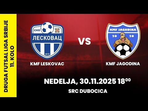 UŽIVO | KMF Leskovac vs KMF Jagodina | Druga liga Srbije 2025/26 – 11. kolo | SPORTJUG​