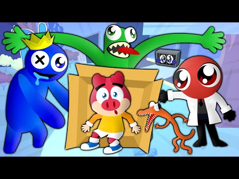 Flonk em Rainbow Friends - Capítulo 1 - COMPLETO com Azul Babão - Turma Mirim