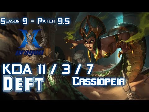 KZ Deft CASSIOPEIA vs RYZE Mid - Patch 9.5 KR Ranked