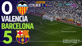 ⚽ Valencia 0-5 Barcelona [HIGHLIGHTS] LALIGA 26/27 ✅ | Partido Simulación/Recreación