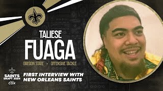 2024 NFL Draft: Taliese Fuaga's 1st Interview w/ New Orleans Saints