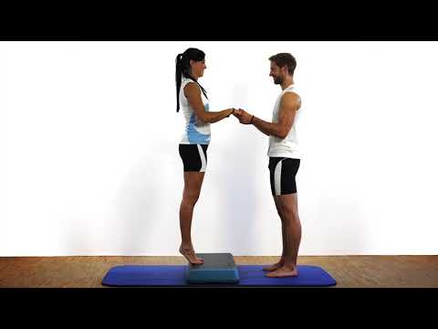 Sprunggelenk Plantarflexion Zehenspitzenstand beidbeinig mit Vordehnung