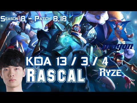 KZ Rascal RYZE vs SINGED Top - Patch 8.18 KR Ranked