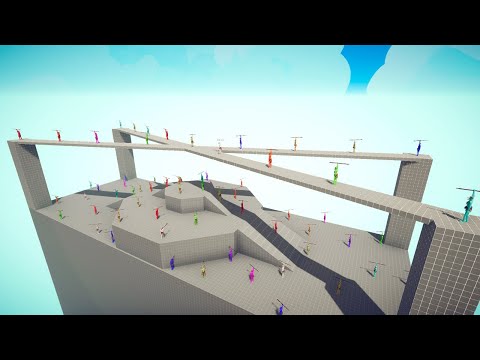 Battle Royale On The New Map Of Tiered Castle | Totally Accurate Battle Simulator TABS