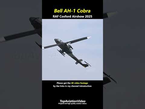 AH-1 Cobra attack helicopter demo at Duxford Summer Airshow 2025
