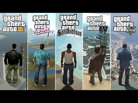 Jumping From Highest Point in GTA Games  1997 - 2024