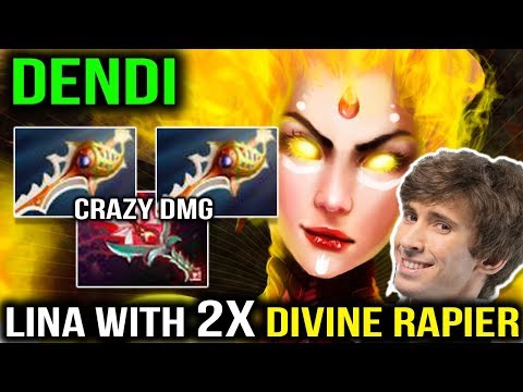 Dendi Lina with 2 Divine Rapier 40k Networth Different Dota 2