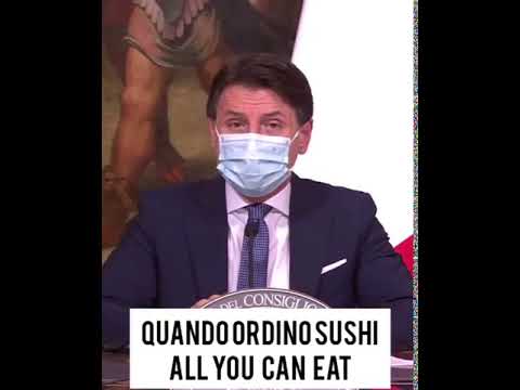 Conte ordina il sushi all' all you can eat