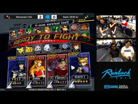 Runback 2018 Doubles Grand Finals - Shroomed/S2J (Red) vs Duck/SFAT (Blue)