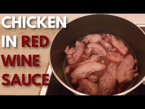 Quick Chicken in Red Wine Sauce Recipe from Medieval France