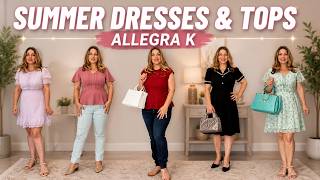 ALLEGRA K Summer 2023 Fashion Try on for Women Over 40 | Bubledon