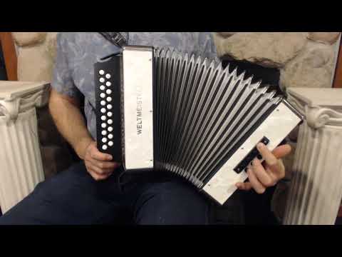 4630 - White Marble Weltmeister 86W Diatonic Button Accordion BC MM 21 8 $799
