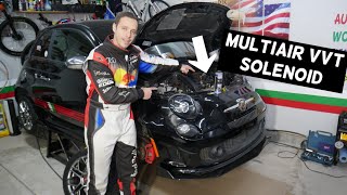FIAT 500 VVT MULTIAIR SOLENOID REPLACEMENT LOCATION, FIAT 500 ABARTH VARIABLE TIMING SOLENOID