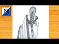 How To Draw A Beautiful Woman In Saree Backside Pencil Sketch For Beginners Girl Drawing