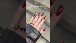 OBSESSED with red tortoise shell nails 🐢 #nails #tortoise #fallnails