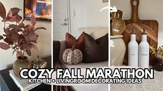 FALL DECORATING MARATHON 2025 | Cozy Fall Decor Ideas | Fall Kitchen + Livingroom Decor Ideas