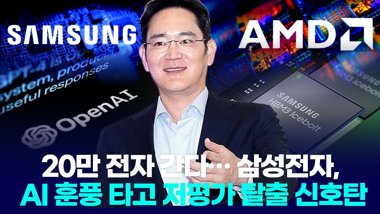 20만 전자 간다… 삼성전자, AI 훈풍 타고 ‘저평가 탈출’ 신호탄