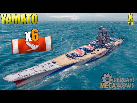 Yamato 6 Kills & 98k Damage | World of Warships Gameplay 4k