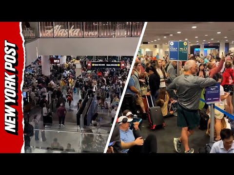 Chaos at Seattle Airport as Alaska Airlines grounds all flights over IT outage