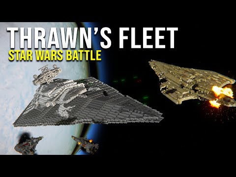 THRAWN's Fleet VS Rebel Attack! - Space Engineers - EPIC Star Wars Battles