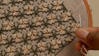 Easy Floral Grid Embroidery | Beginner DIY Tutorial