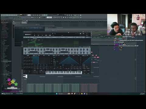 Slayr teaches Plaqueboymax how to make a beat 