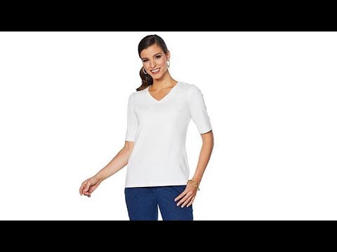 Lemon Way Perfect Pima ElbowSleeve Tee  Basic