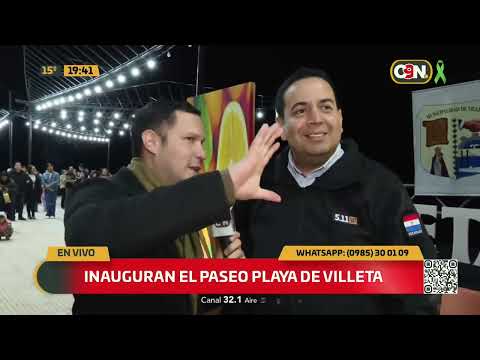 Inauguran paseo costero en Villeta