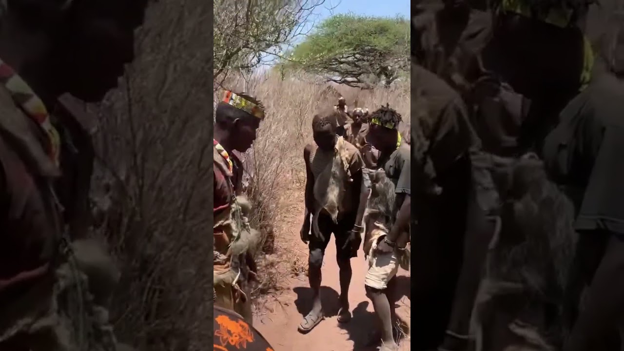 Enjoying bush pig 🐖 with the Hadzabe tribe at Lake Eyasi. Bon Appétit #safariadventures 🇹🇿