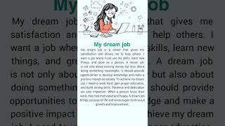 My Dream Job  Follow Your Passion and Build a Successful Future #speakconfidentenglish #learnenglish