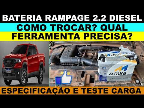 Bateria da Rampage 2.2 diesel ano 2025 como trocar? Qual ferramenta precisa para troca da bateria?