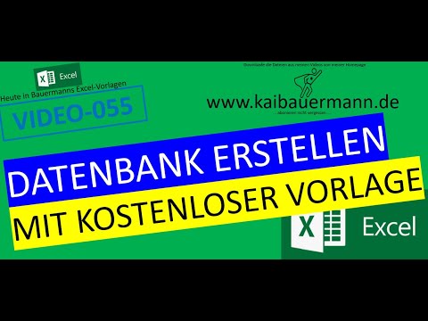 DATENBANK ERSTELLEN IN 2 Min (KOSTENLOSE VORLAGE)       #excel  #office  #datascience (vid 050)