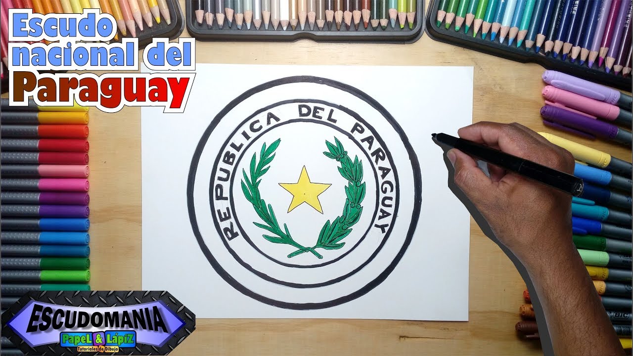 Cómo dibujar y pintar el escudo Nacional del Paraguay