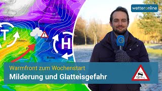 Milderung und Glatteisgefahr zum Wochenbeginn