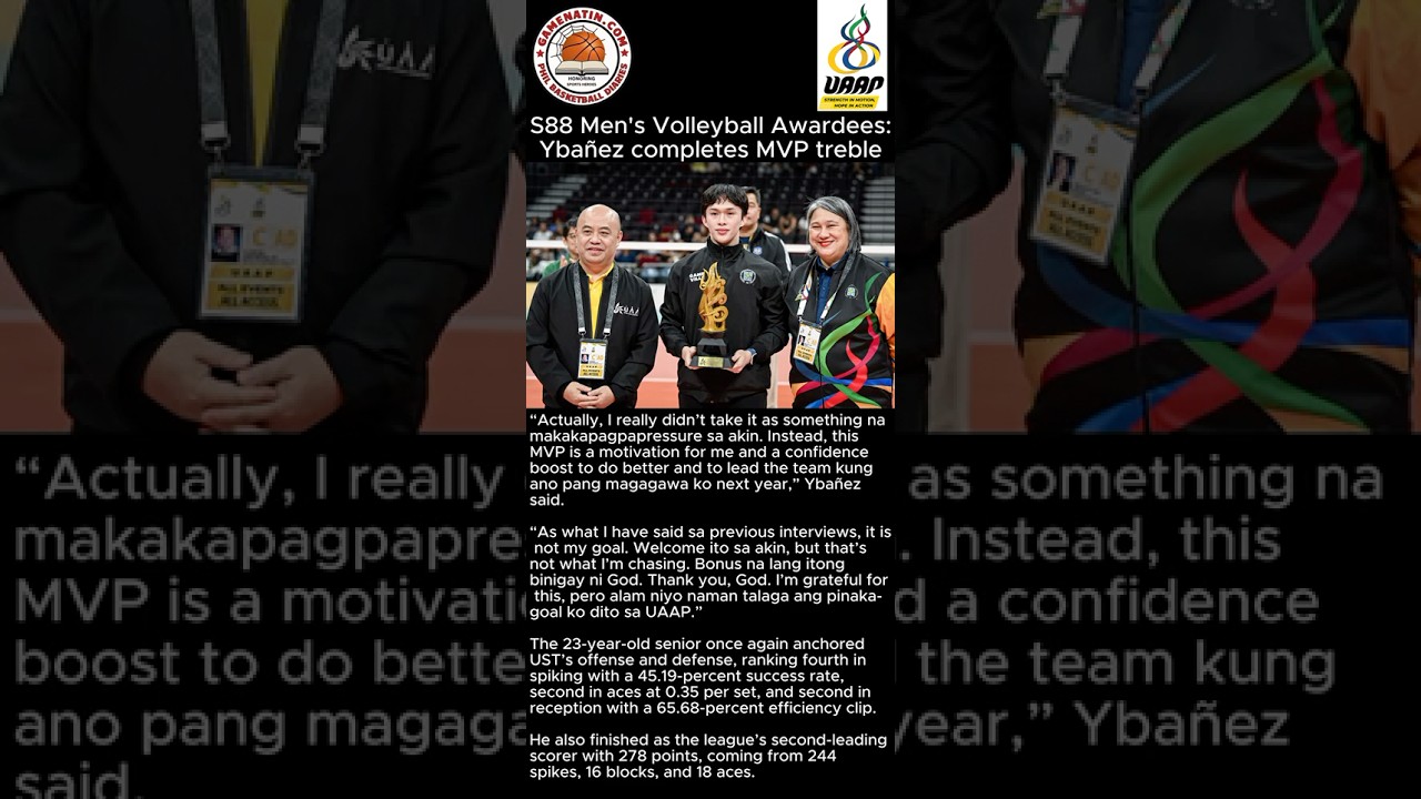 UAAP Men's Volleyball: Josh Ybanez of UST leads awardees after winning MVP