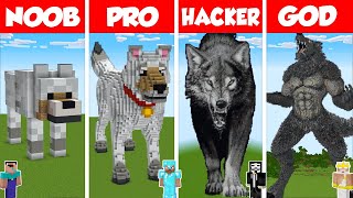 Minecraft REAL LIFE WOLF STATUE HOUSE BUILD CHALLE