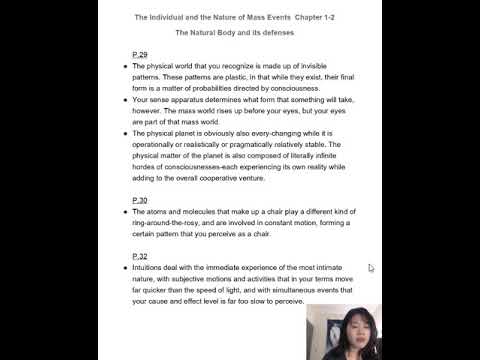 The individual and nature of mass events Ch1